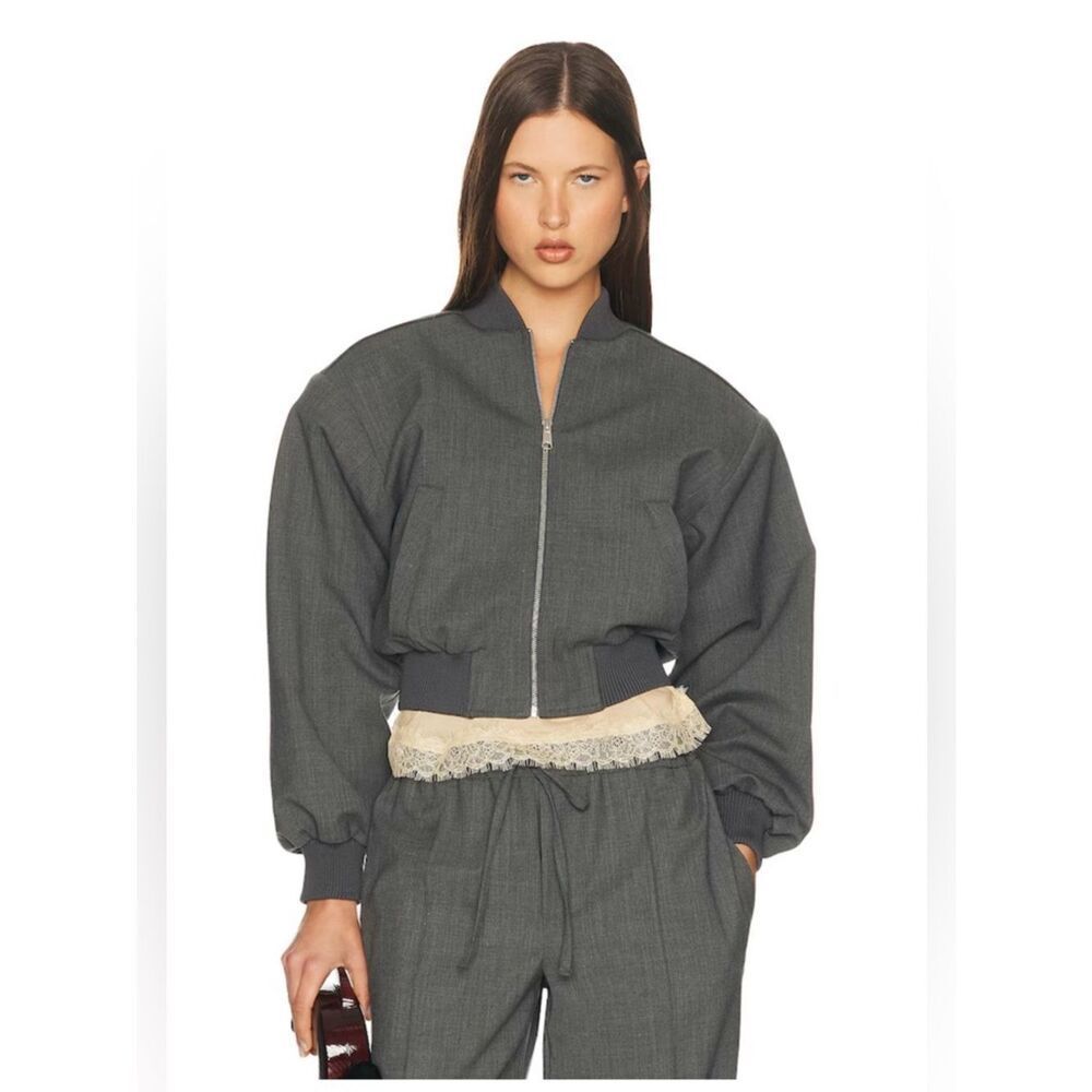 NEW HELSA Wool Blend Bomber Jacket - Picture 3 of 14